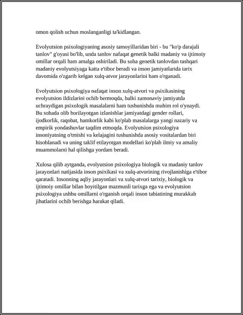 EVOLYUTSION PSIXOLOGIYAGA KIRISH 4