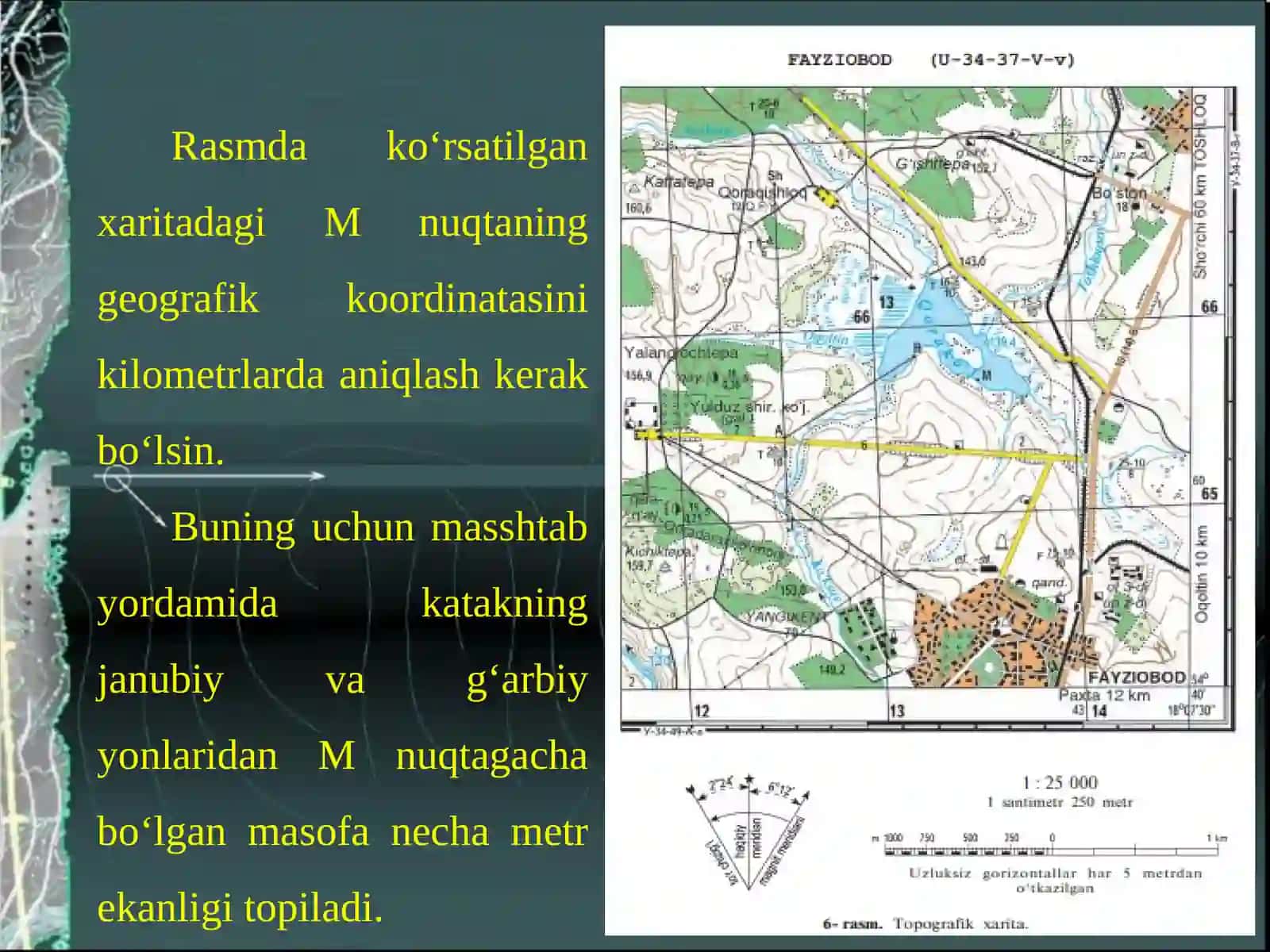 TOPOGRAFIK XARITALARDAN  FOYDALANISH 4