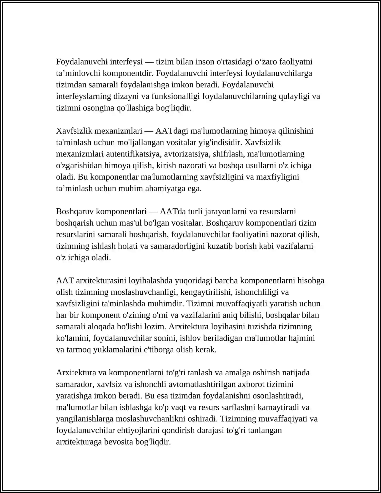 AVTOMATLASHTIRILGAN AXBOROT TIZIMI 4
