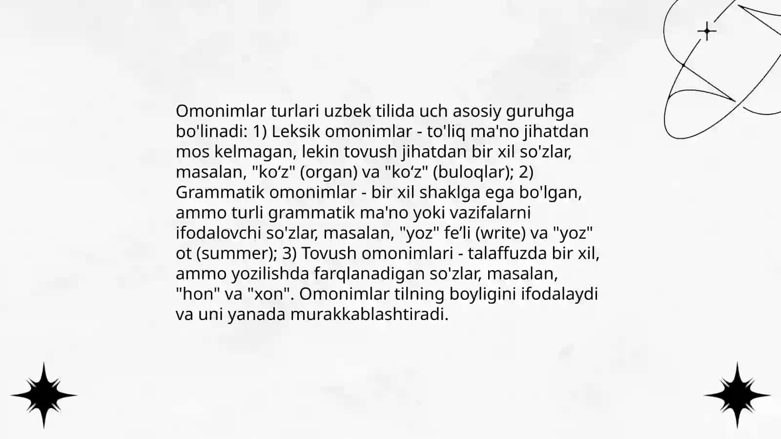 Omonimlar va omofonlar mavzusida taqdimot 4