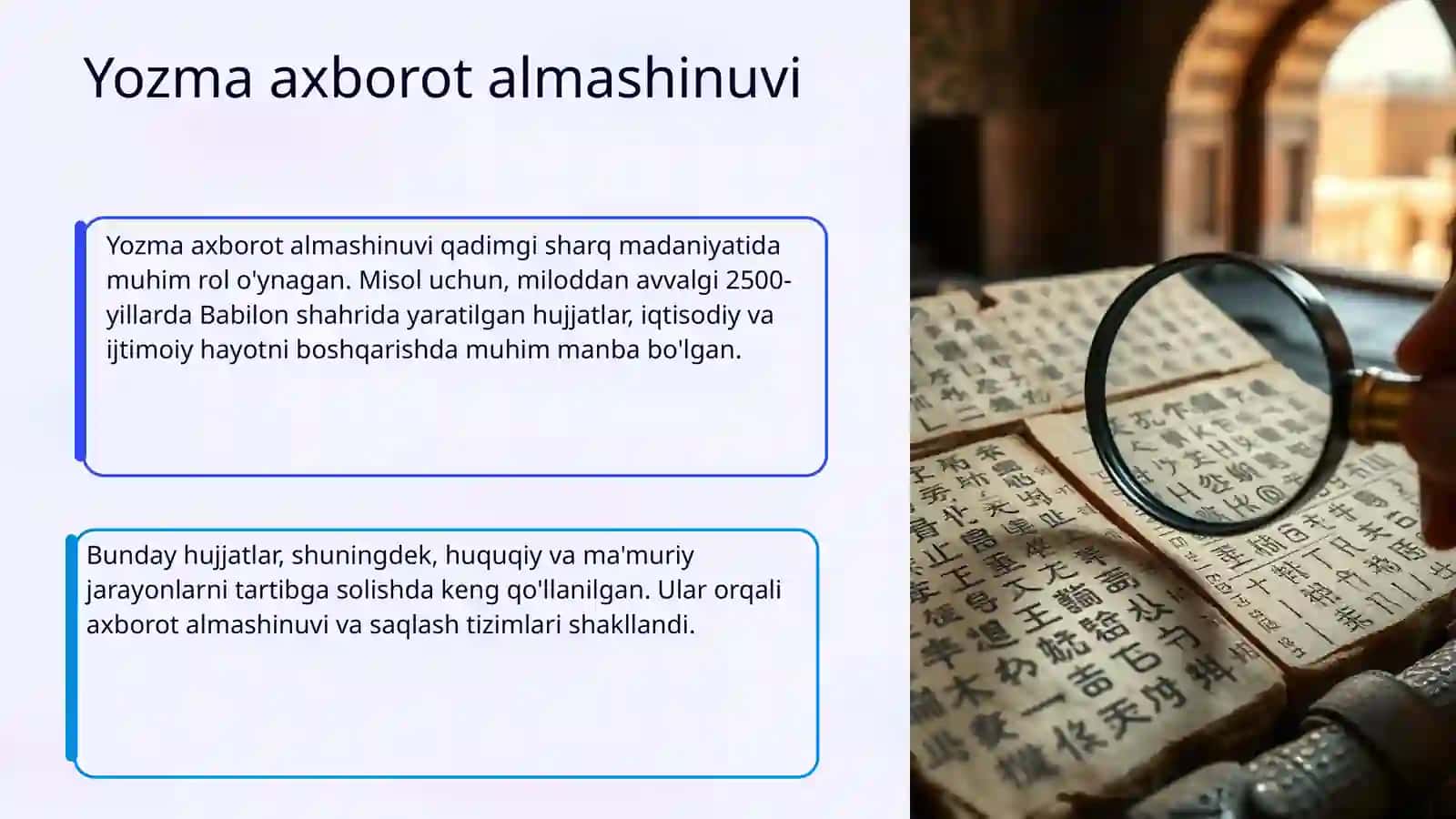 Qadimgi Sharqdagi axborot almashinuvi tizimlari 4