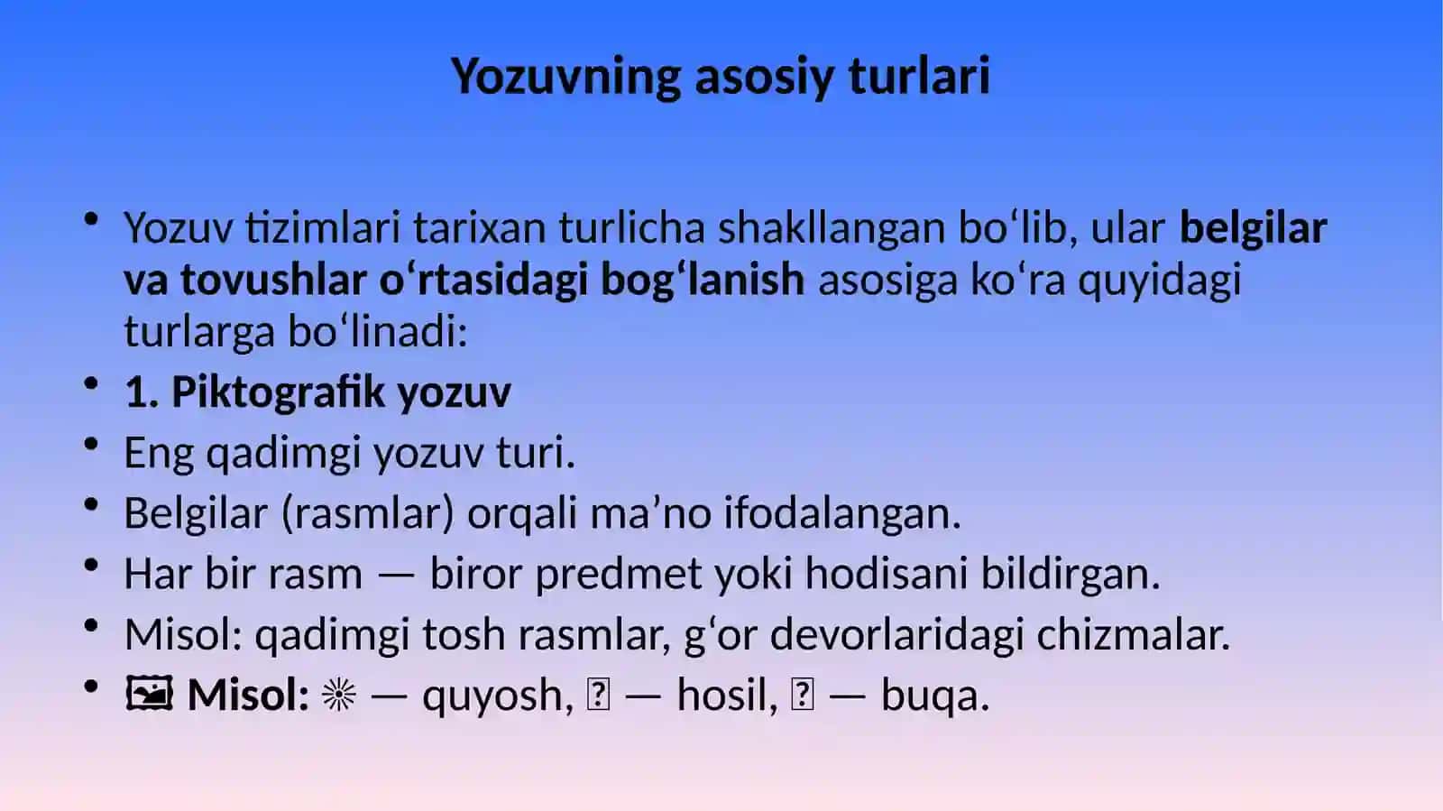 Yozuv va uning turlari 4