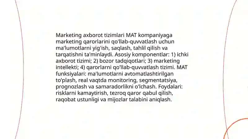 MARKETINGDA AXBOROTNING ROLI 4