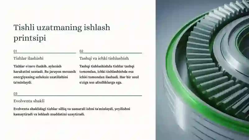 Tishli uzatmalar va ularning turlari 4