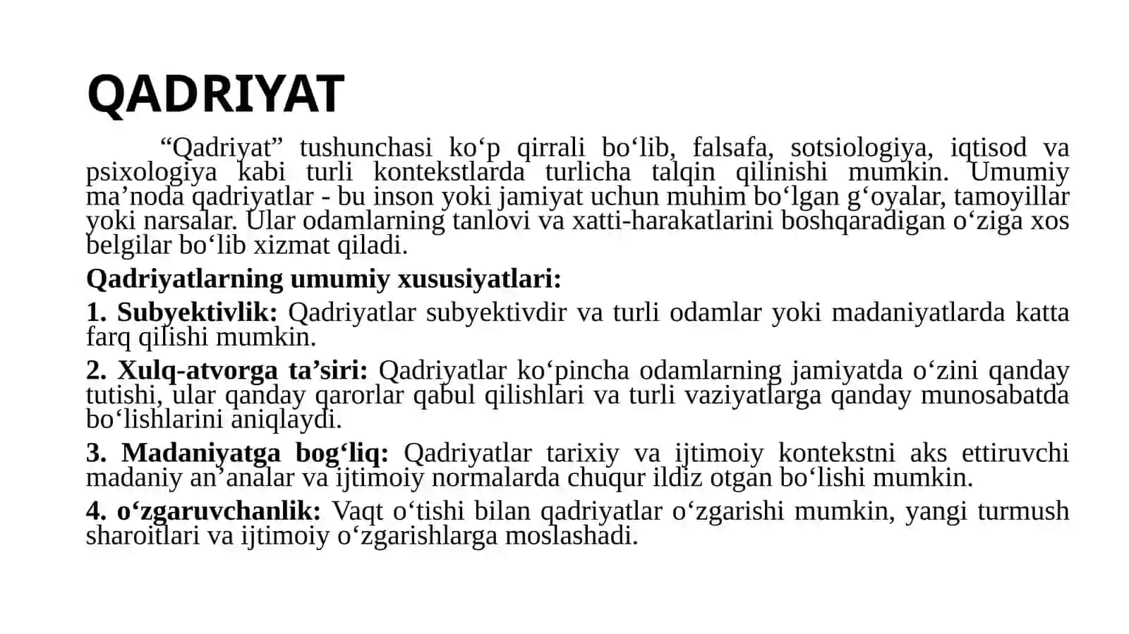 Qadriyatlar falsafasi (aksiologyia) 4