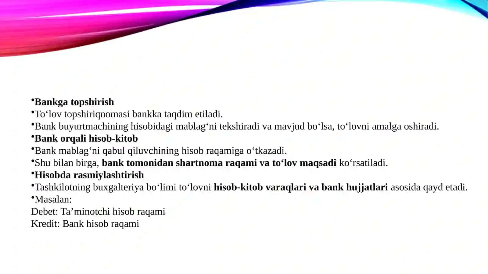 To‘lov topshiriqnomalari bilan hisob-kitob qilish 4