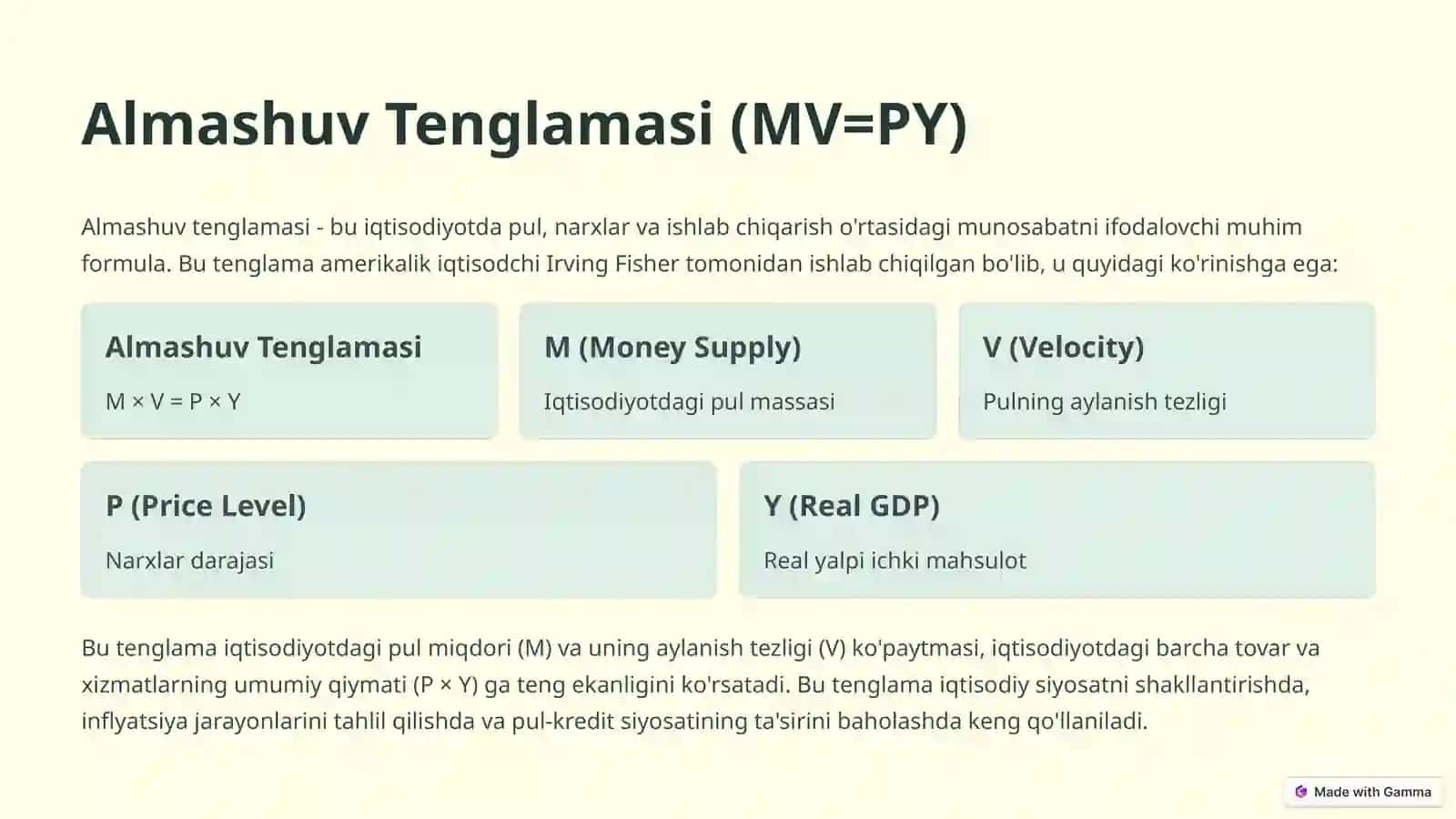 Pulning Aylanish Tezligi va Almashuv Tenglamasi 4