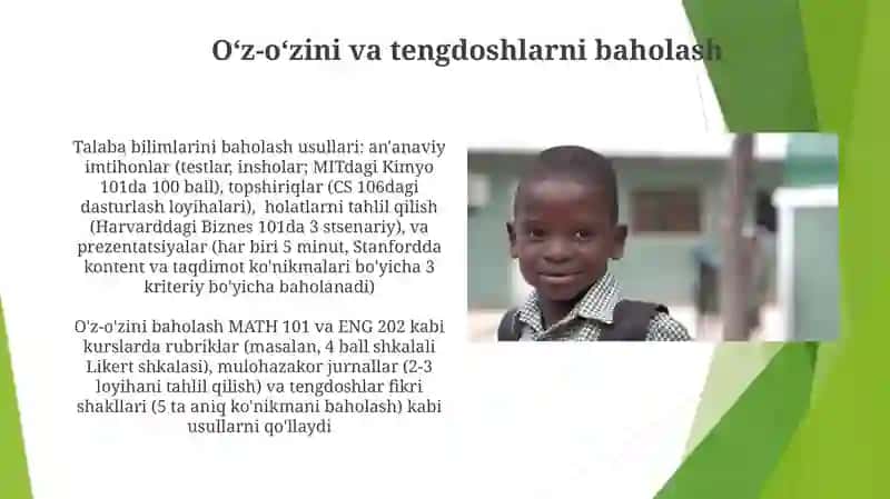 O'quvchilar bilimini,malaka va ko'nikmalarini tekshirish usullari 4