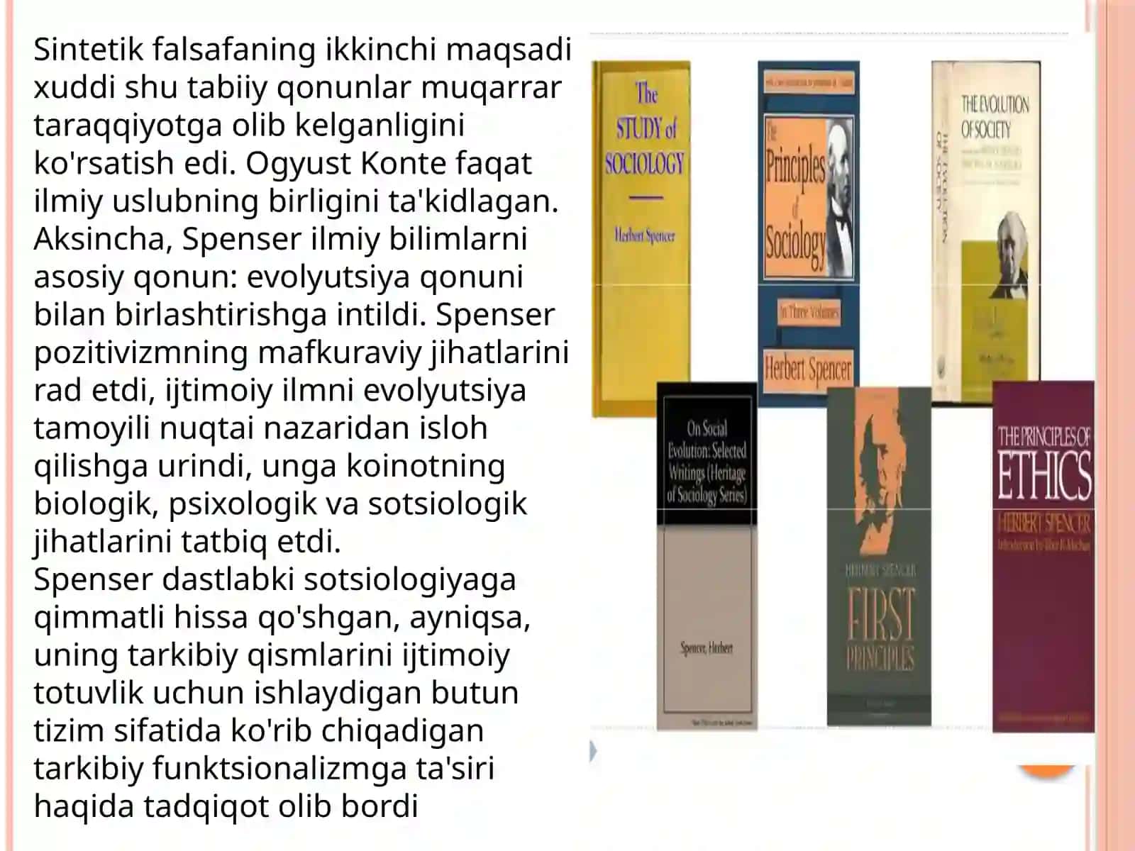 G.Spenserning “sintetik falsafa tizimi” asari 4