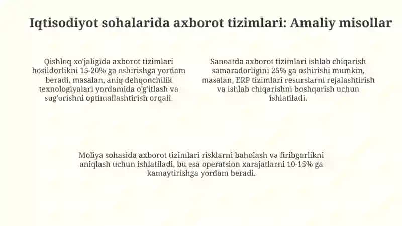 Axborot tizimlari 4