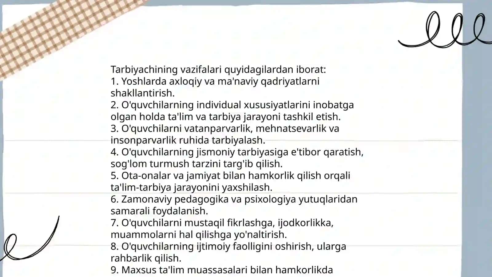 Tarbiyachining faoliyati 4