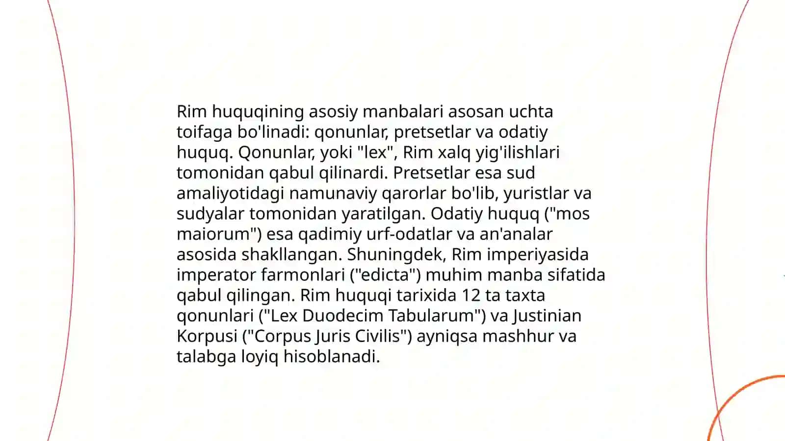 Rim huquqining asosiy belgilari 4