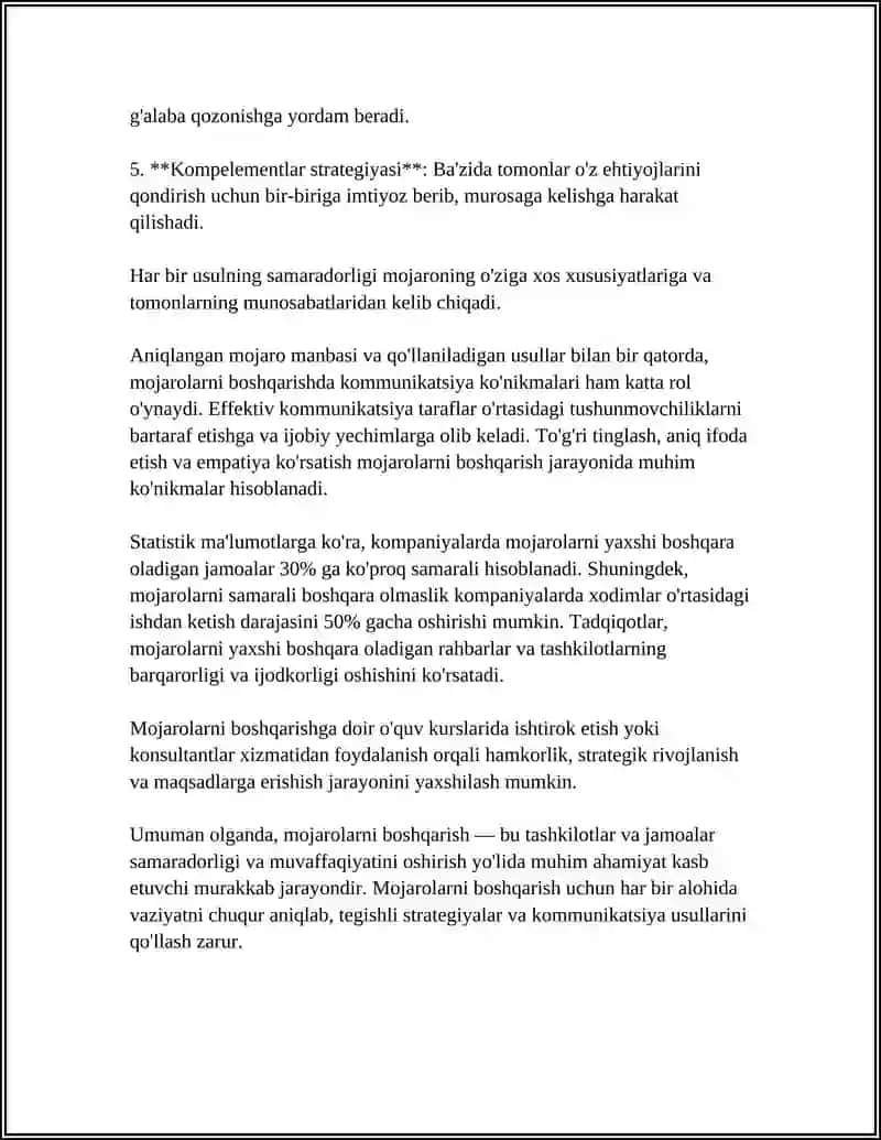 Mojaro boshqarish asoslari 4