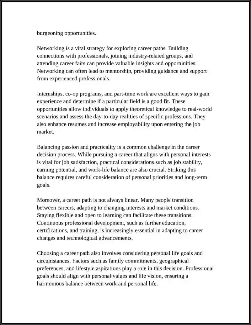 Choosing a Career Path 4