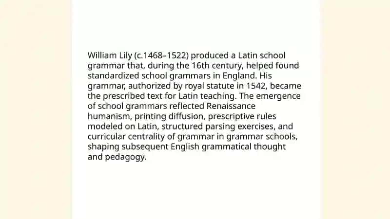 History of English grammars.Fundamental ideas and Main 4