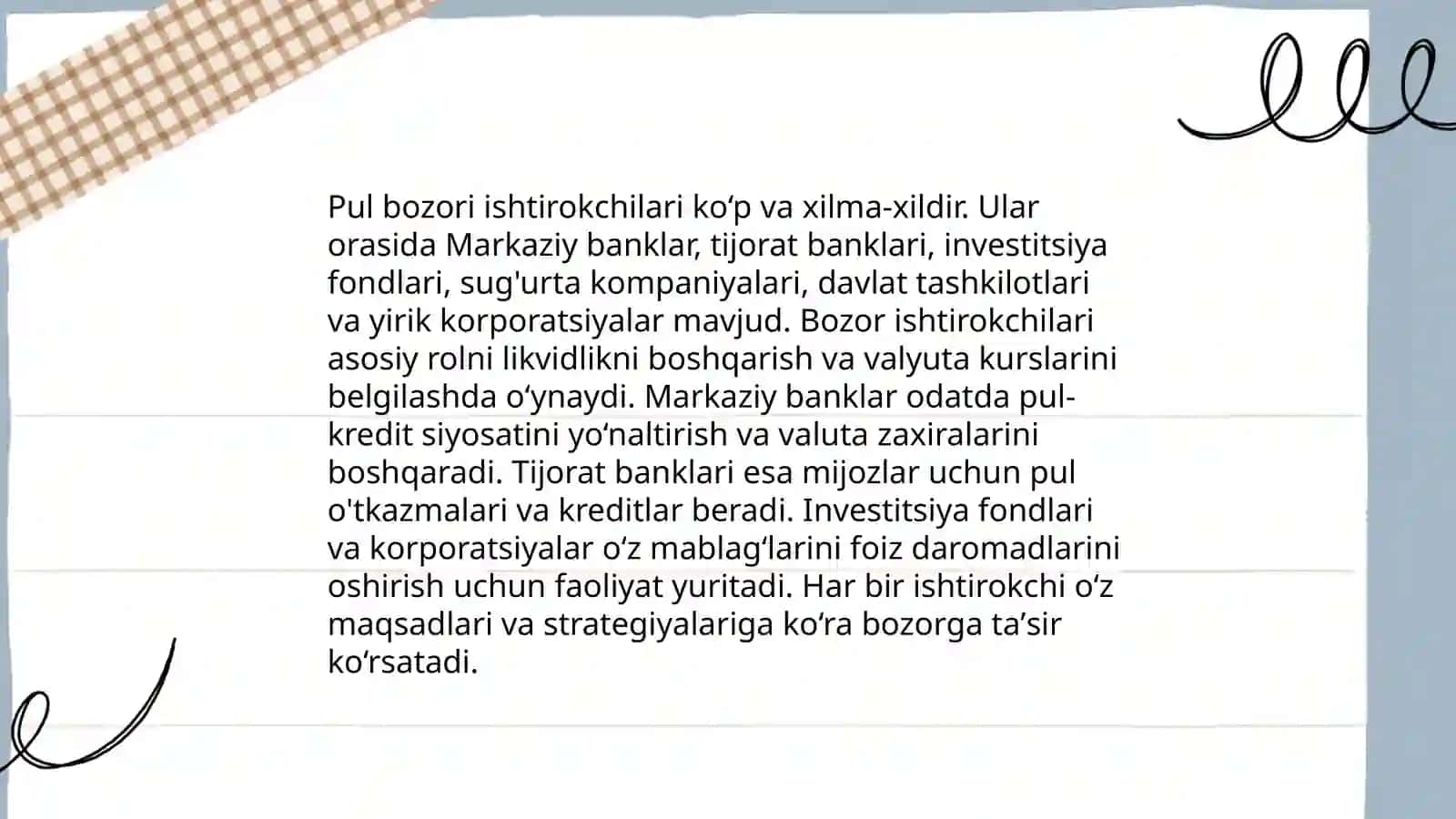 Pul bozorlari va ularning turlari 4