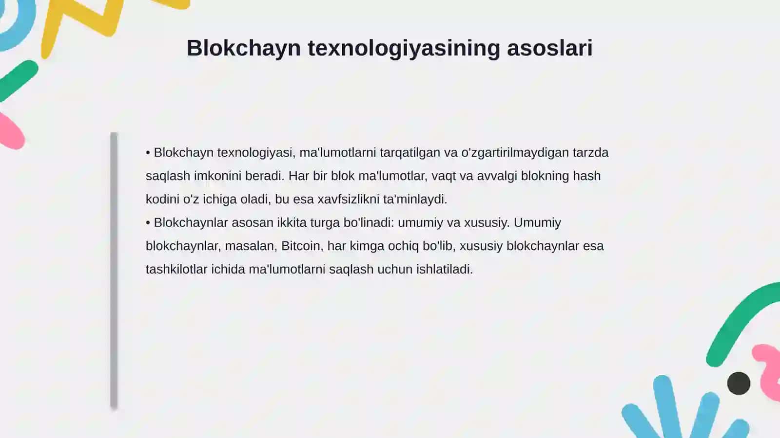 Kriptovalyutalar va blokchayn texnologiyalar 4