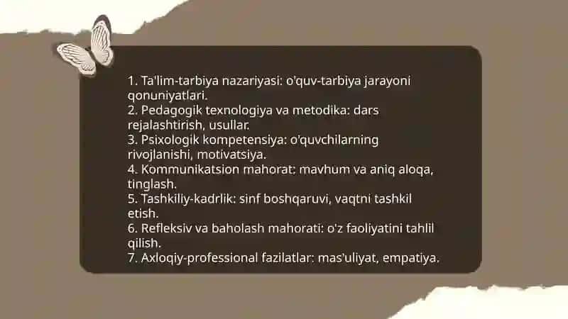 Pedagogik mahoratning asosiy komponentlari 4
