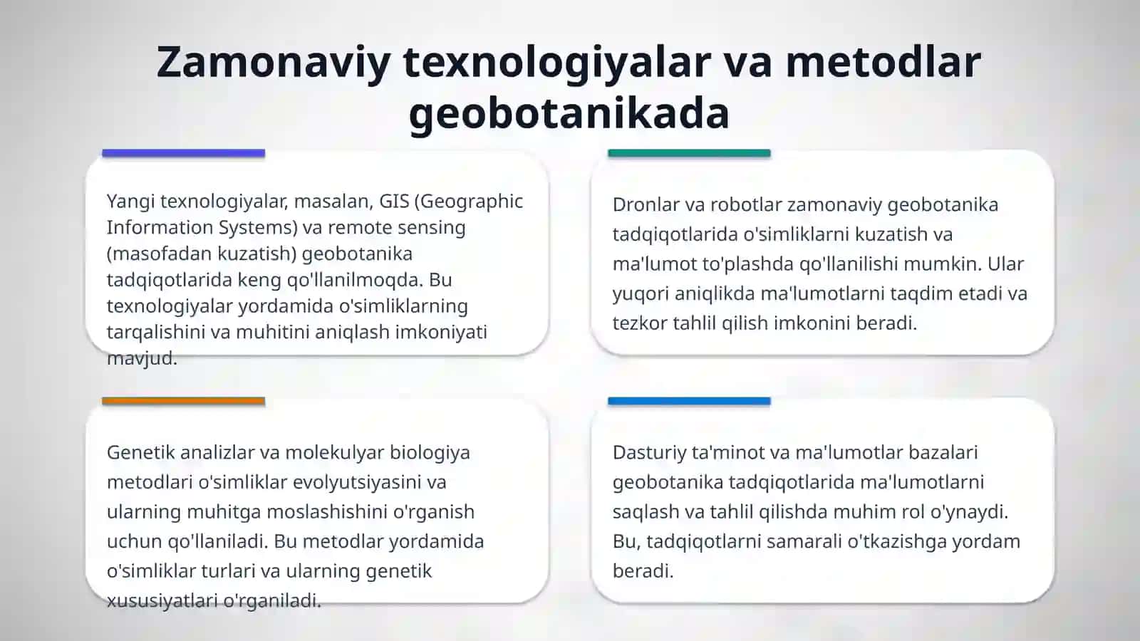 Geobotanika fanining zamonaviy rivojlanishi 4