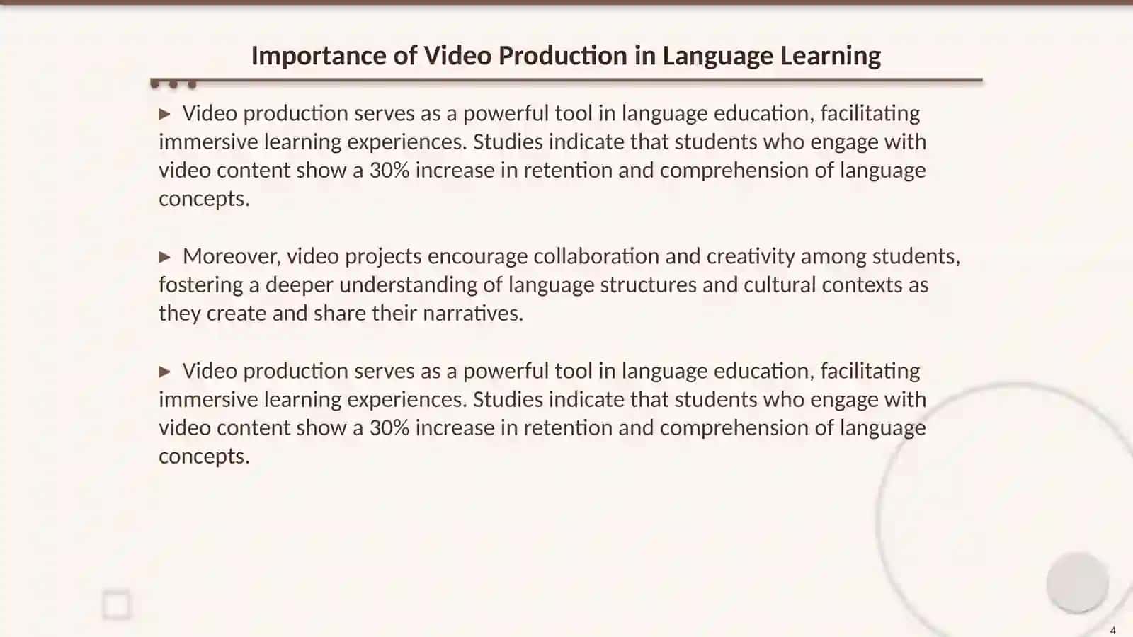Digital storytelling and video production in Language Education 4