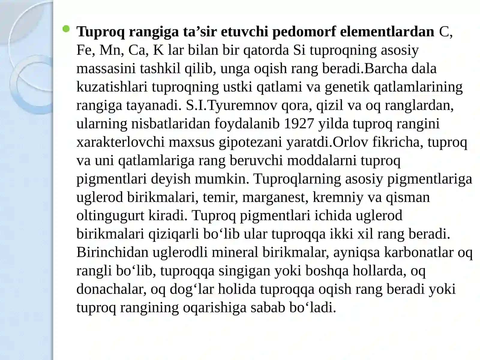 Tuproqning kimyoviy tarkibi 4