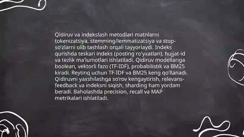Axborot so'rov tizimlari: nazariy asoslari 4
