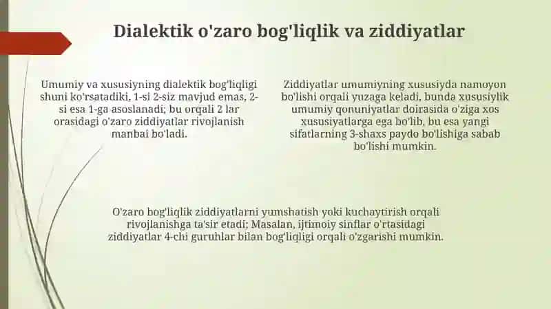 Umumiylik va xususiylik dialektikasi 4