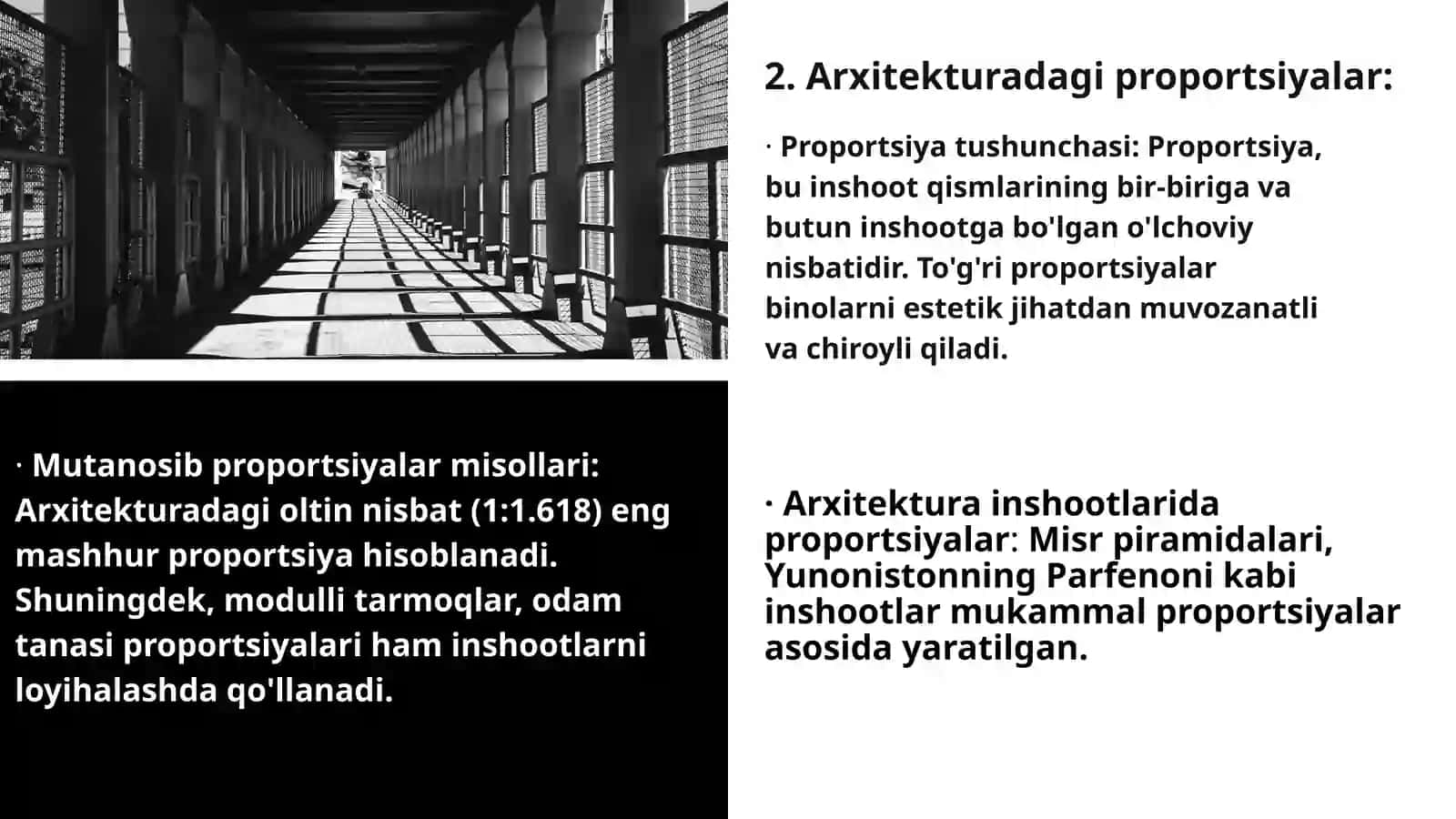 Arxitekturada proporsiya va masshtab 4