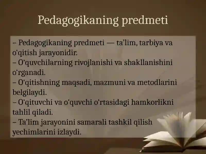 Pedagogika fan sifatida va uning ilmiy-tadqiqot metodlari 4