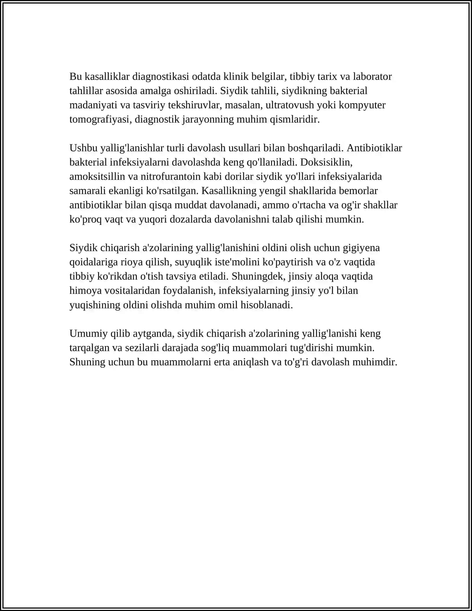 SIYDIK CHIQARISH AZOLARI MUAMMOLARI 4
