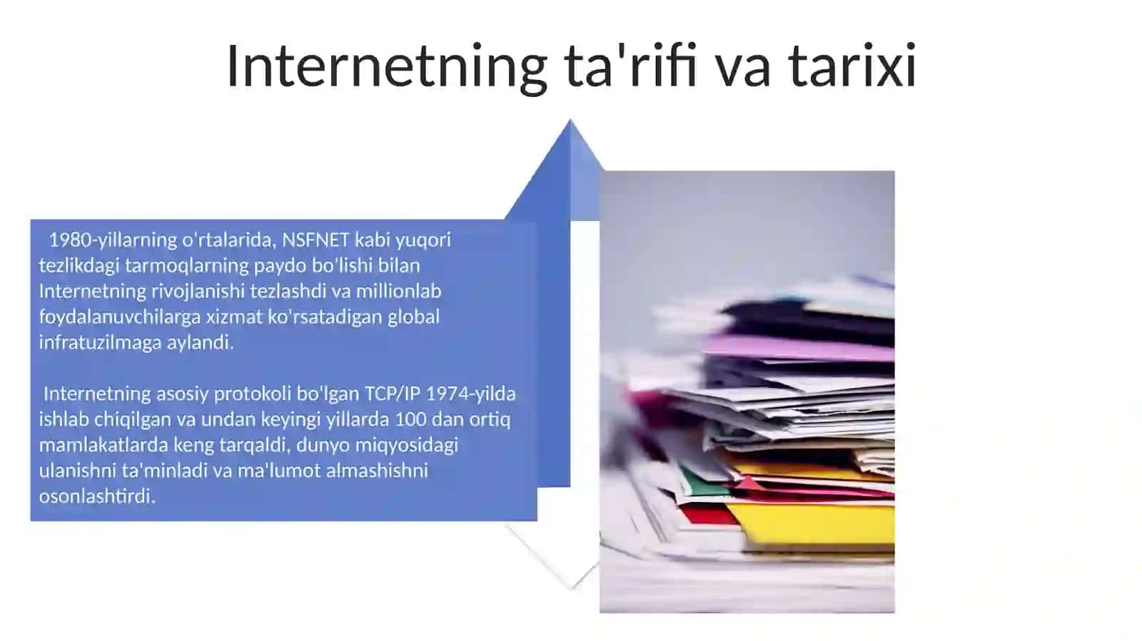 Internet va internet tarmog’i ularni tashkil etish 4