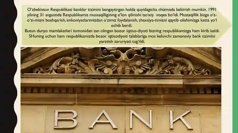 O‘ZBEKISTONDA BANK-MOLIYA TIZIMI VA UNING RIVOJLANISHI 4