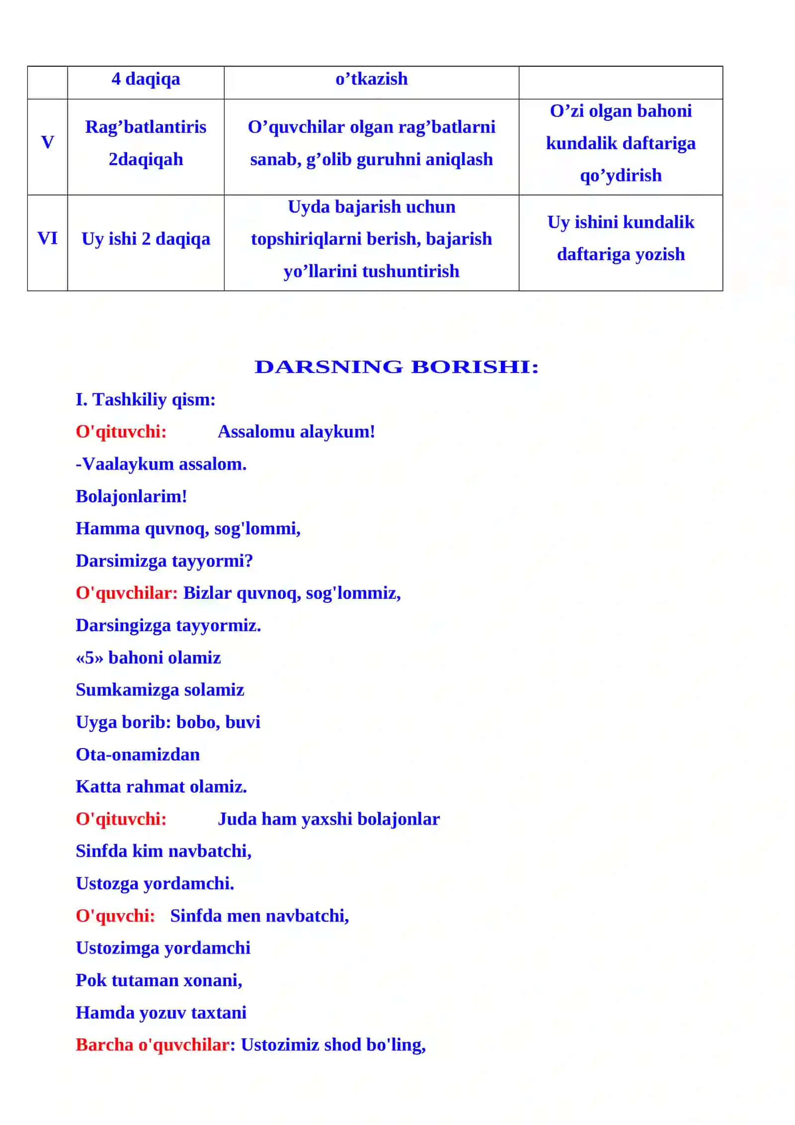 3-sinf Matematika fanidan Massa o'lchov birliklari dars ishlanma 4