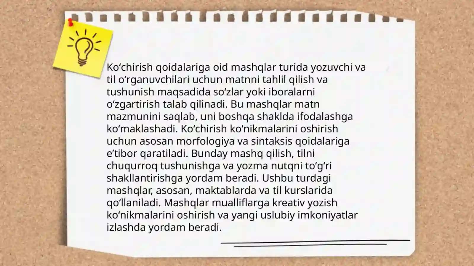 Koʻchirish qoidalariga oid mashqlar tahlili 4