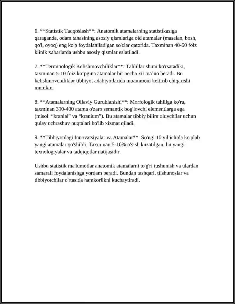ANATAMIK ATAMALARNING STATISTIK TUZILISHI 4