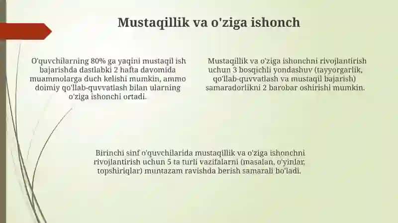 BOSHLANG’ICH SINF O’QUVCHILARIDA MAS’ULIYAT HISSINI TARBIYALASH 4