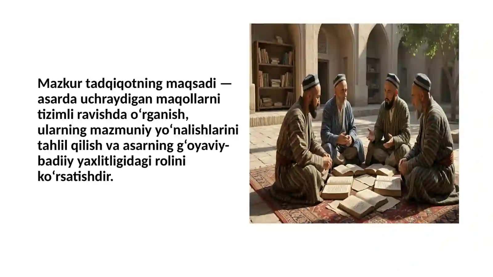“Zarbulmasal” asarida maqollarning umumiy tavsifi 4