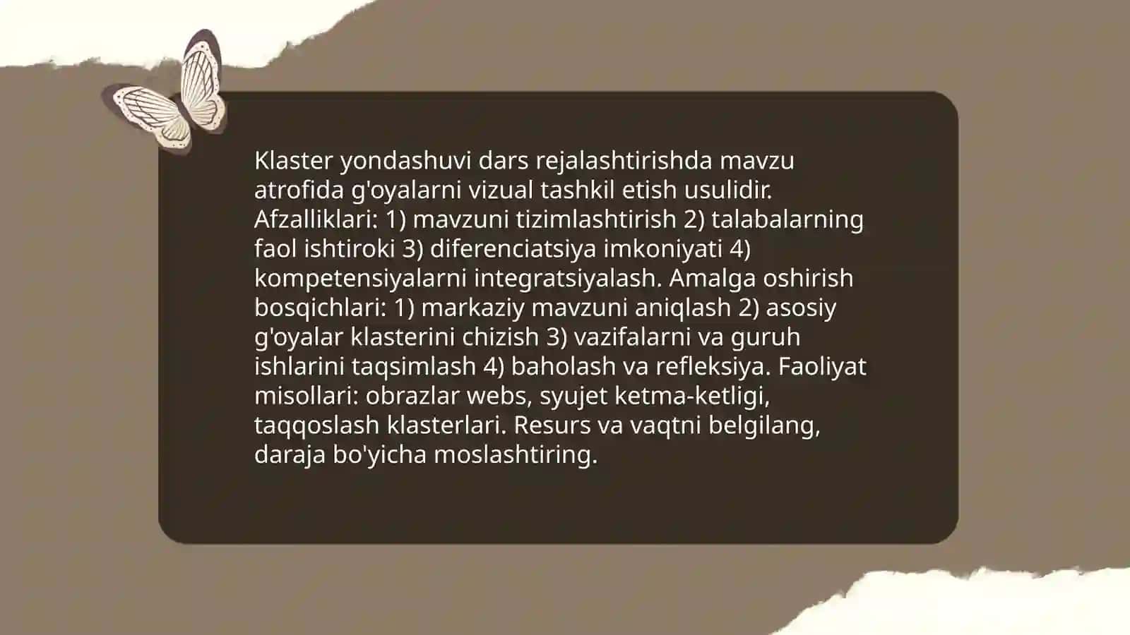 Adabiy ta'limda klaster yondashuvi: nazariy asoslari 4