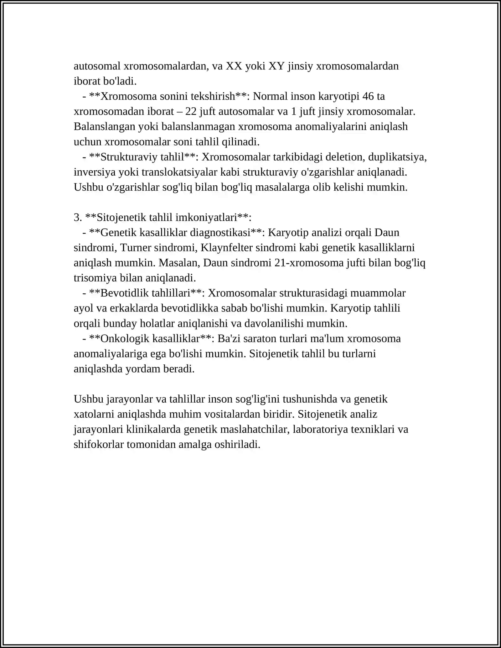 SITOGENETIK VA POPULYATSION STATISTIK USUL 4