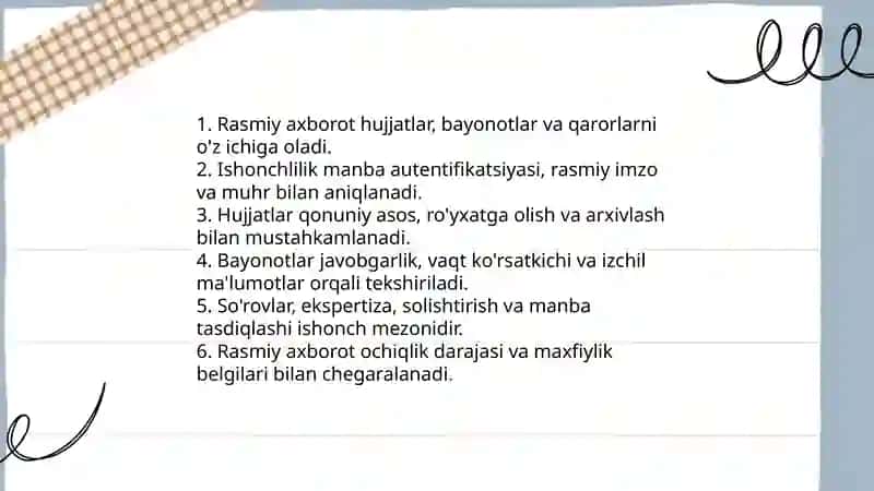 Axborot turlari va uning ishonchliligi 4