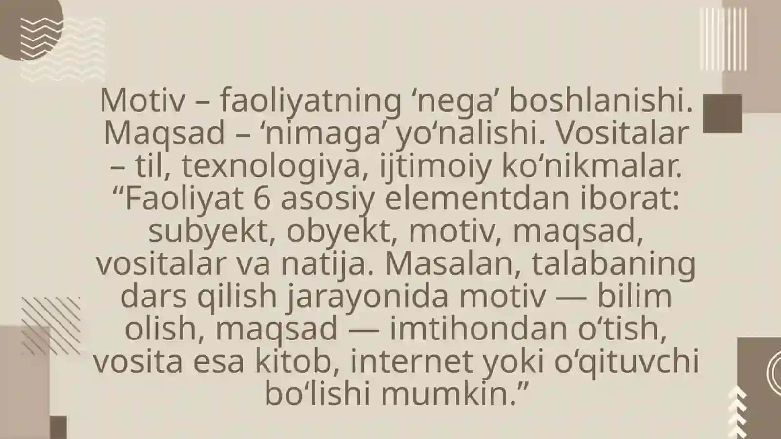 FAOLIYAT NAZARIYASI 4
