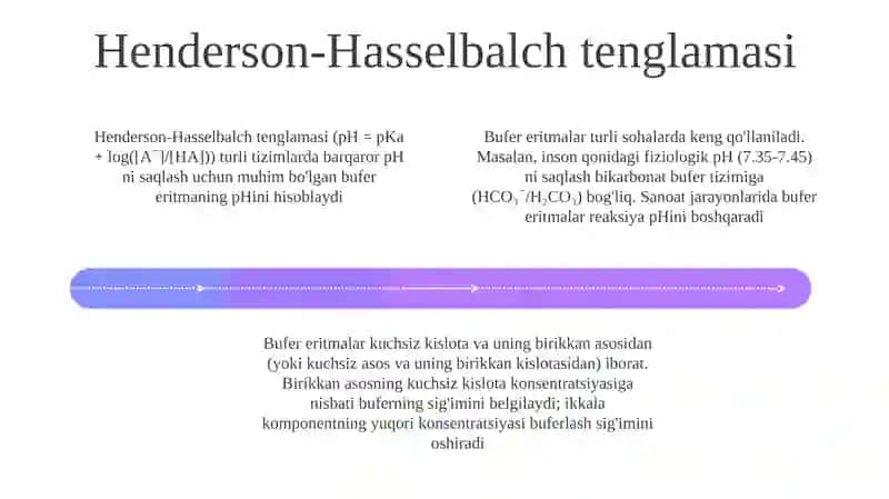 Bufer eritmalar tarkibi va ishlatilish sohalari 4