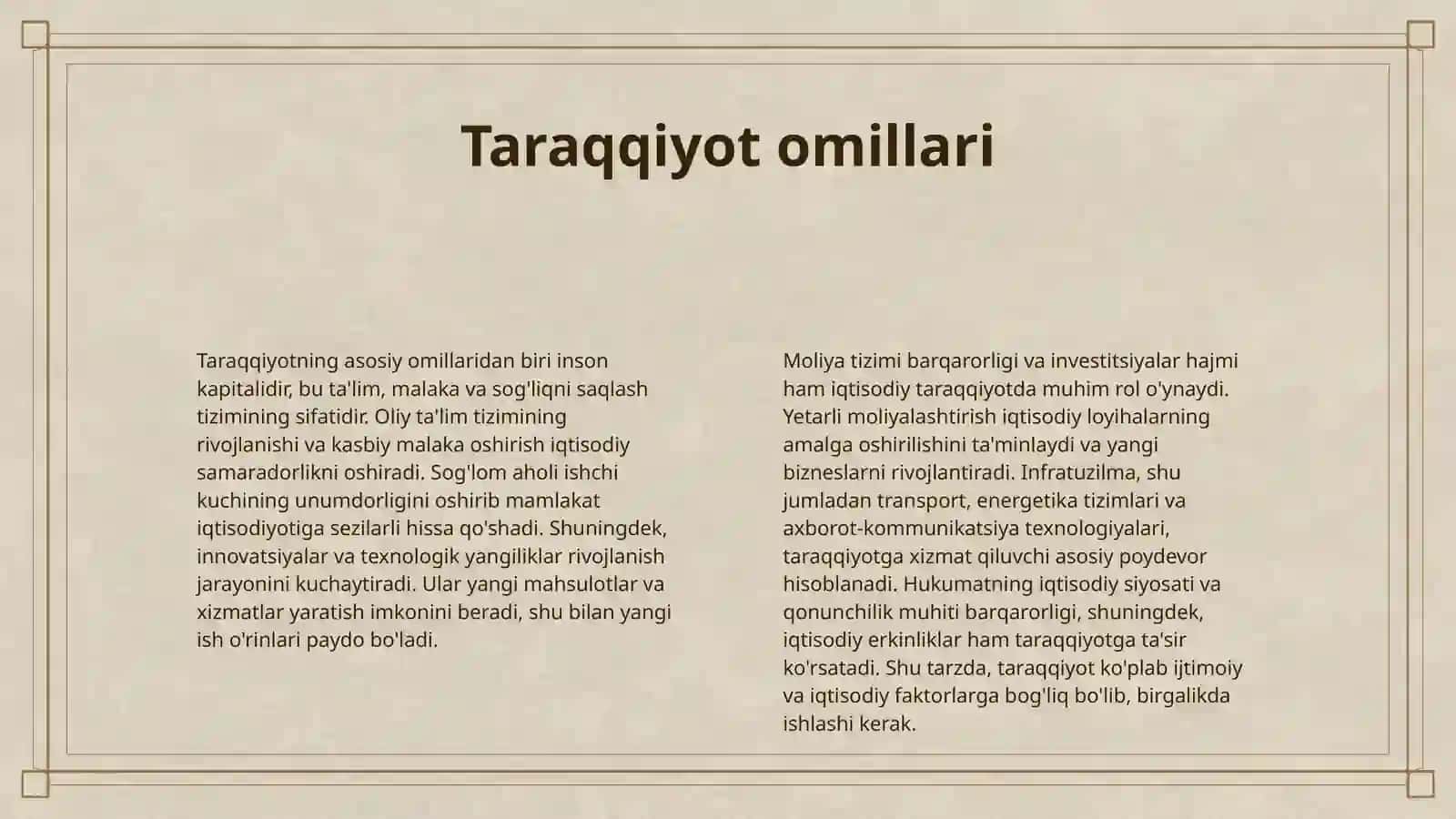 IQTISODIY TARAQQIYOT VA IQTISODIY O’SISH 4