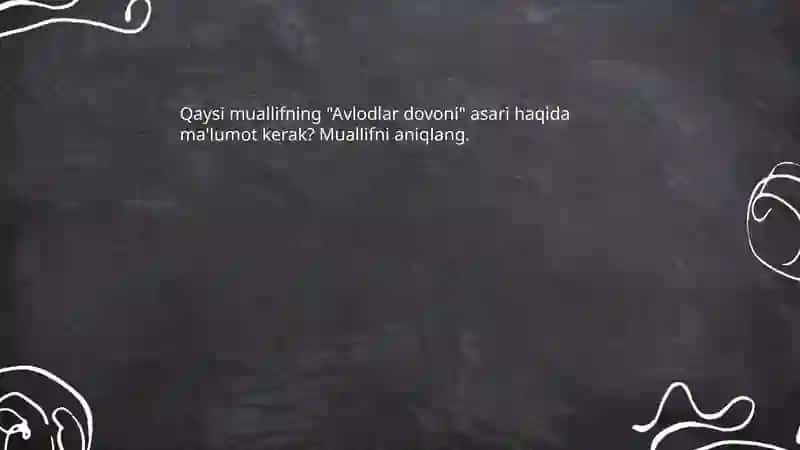 Avlodlar Dovoni Asari 4