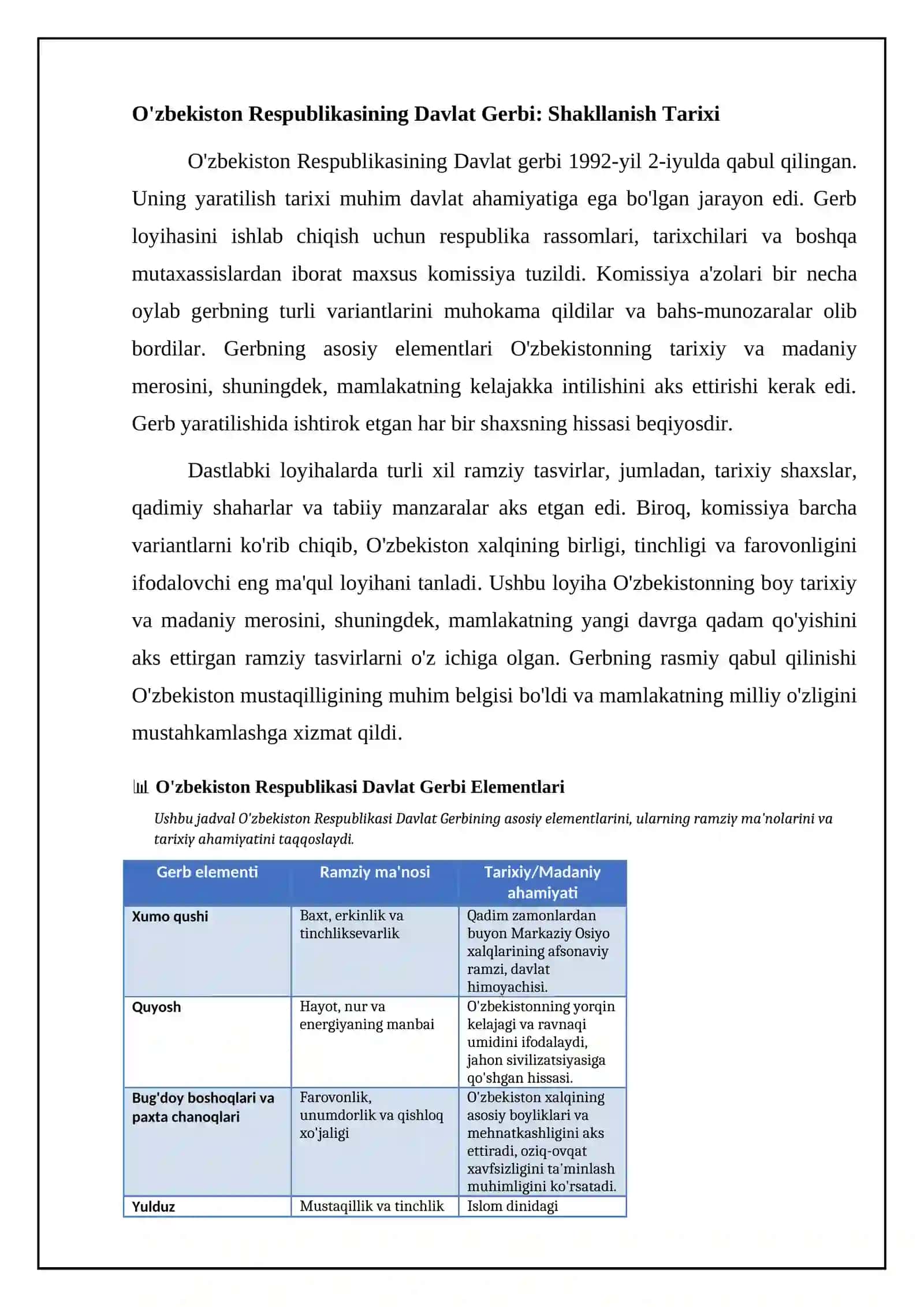 Davlat ramzlari: tarix, ma'no va ahamiyat 4