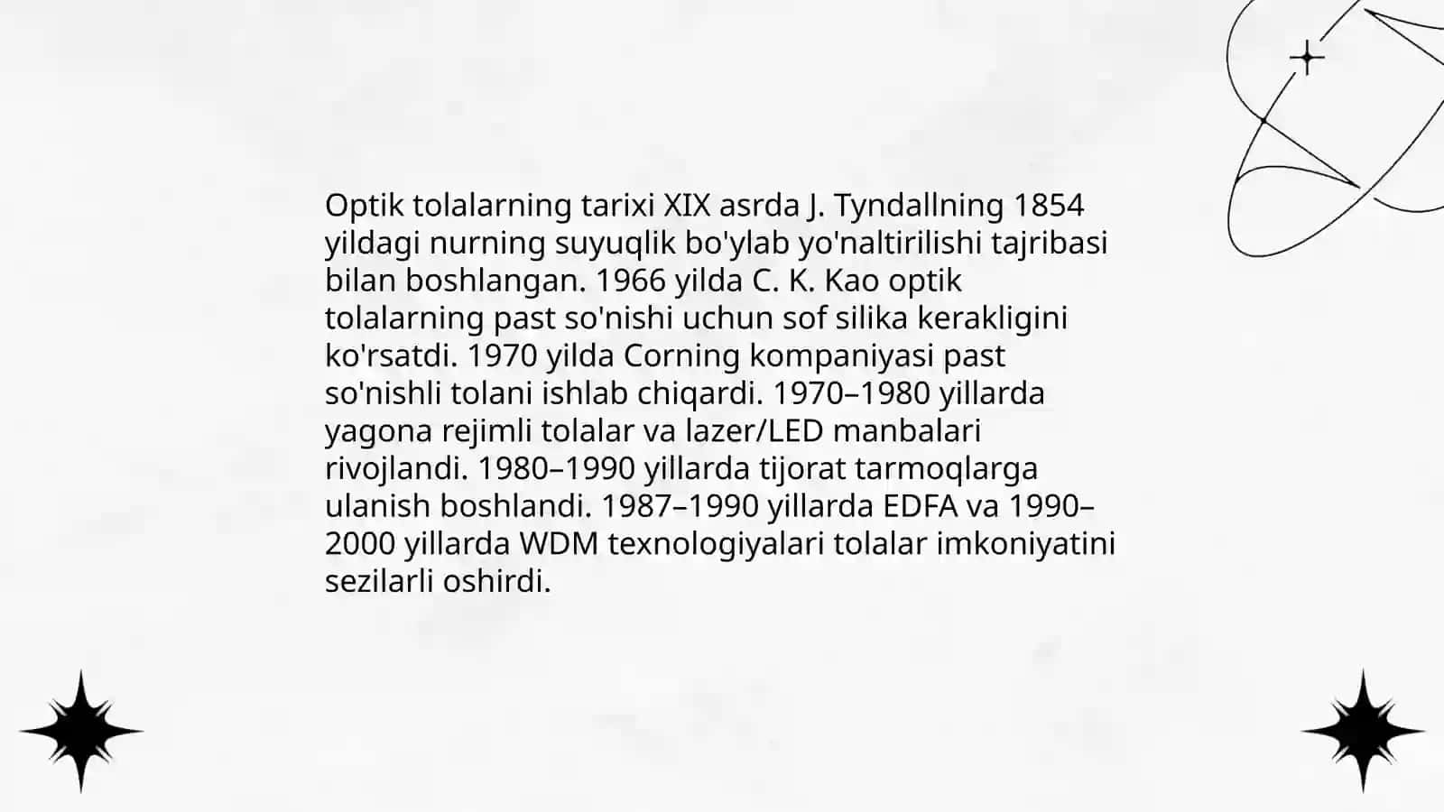 Optik tolali tizimlar 4