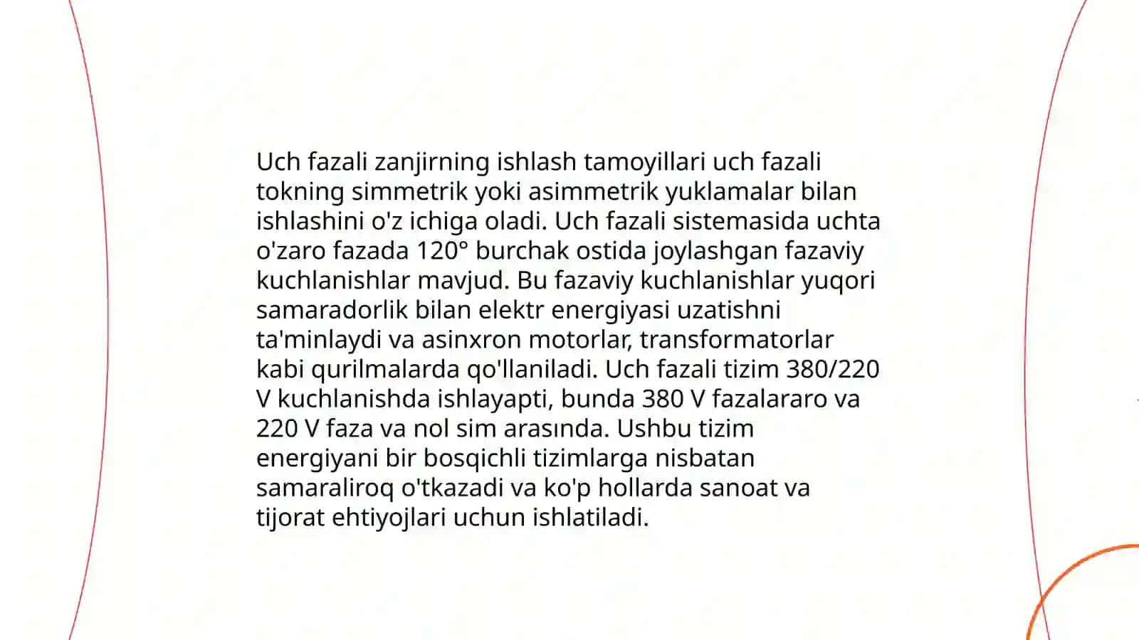 Uch fazali zanjirning quvvati 4