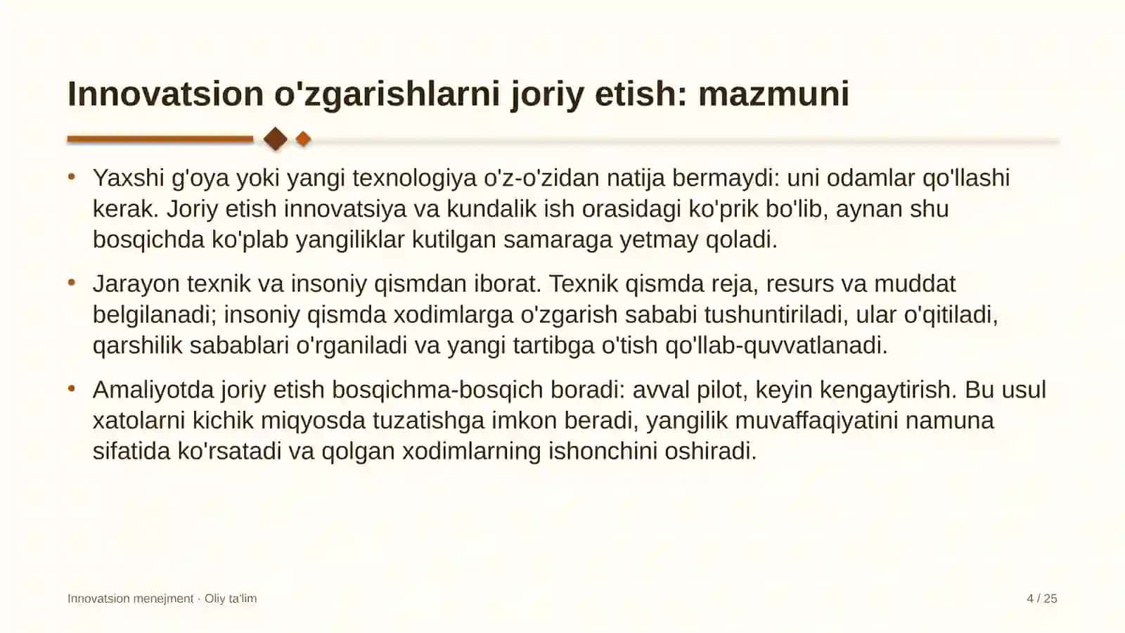 Maishiy texnika ishlab chiqarishda innovatsion o'zgarishlarni joriy etish 4