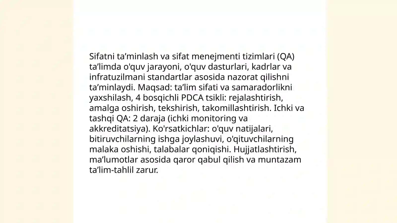 Boshqaruv faoliyatida zamonaviy yondashuvlar. Taʼlim muassasasini boshqarish 4
