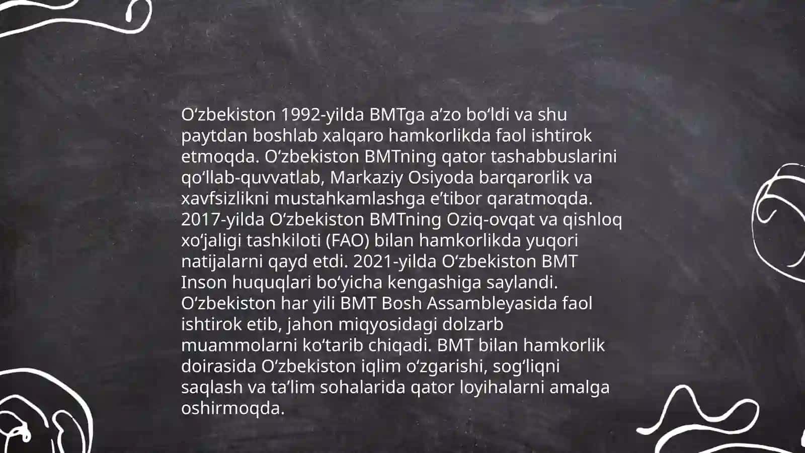 Oʻzbekiston dunyo yuzi arenasida 4